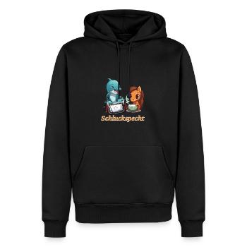 Schluckspecht Delphin Bauchtasche Party Mallorca - Männer Premium Bio Hoodie - Schwarz - Vorne - Nico (187cm)