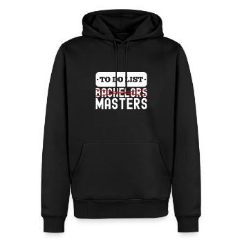 To Do List Bachelors Masters Degree Graduation - Men’s Premium Organic Hoodie - black - Front - Nico (187cm)
