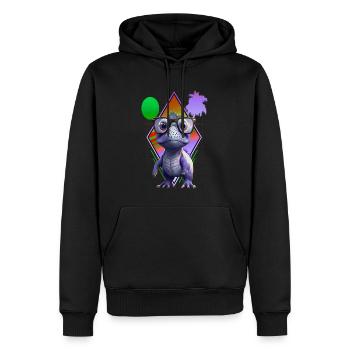 dino - Sweat à capuche Premium bio Homme - noir - Devant - Nico (187cm)