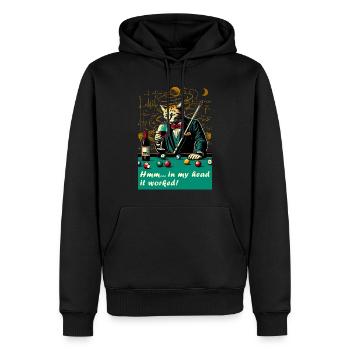 Confused funny billiards playing slightly drunk - Men’s Premium Organic Hoodie - black - Front - Nico (187cm)