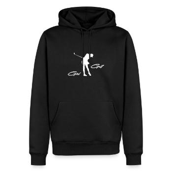Golf Golf Femmes Cadeau Femme Femme Disant Fille - Sweat à capuche Premium bio Homme - noir - Devant - Nico (187cm)