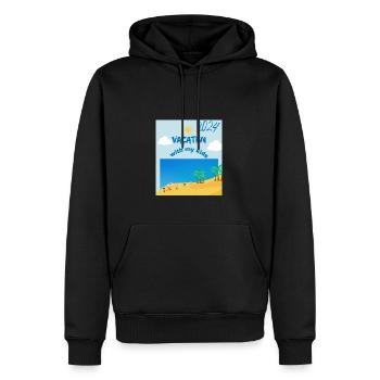 T-shirt Summer vacation with children - Sweat à capuche Premium bio Homme - noir - Devant - Nico (187cm)