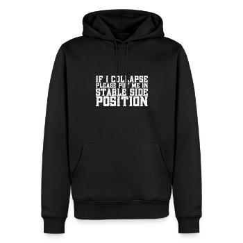 Running Vintage 26.2 Miles Marathoner Demi - Sweat à capuche Premium bio Homme - noir - Devant - Nico (187cm)