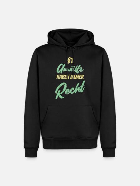 §1 Anwälte haben immer Recht - Männer Premium Bio Hoodie - Schwarz