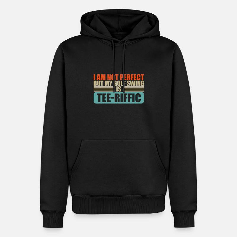 Golf Player Tee-Riffic Golf Swing - Männer Premium Bio Hoodie - Schwarz