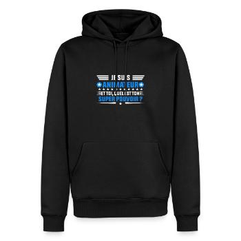 je suis Animateur idée cadeau animateur - Sweat à capuche Premium bio Homme - noir - Devant - Nico (187cm)