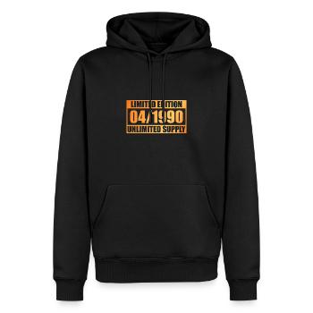 35th Anniversary Limited Edition - ꝏ Supply 04/1990 - Men’s Premium Organic Hoodie - black - Front - Nico (187cm)