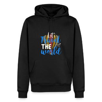 Die Welt bereisen Urlaub travel Heißluftballon - Männer Premium Bio Hoodie - Schwarz - Vorne - Nico (187cm)