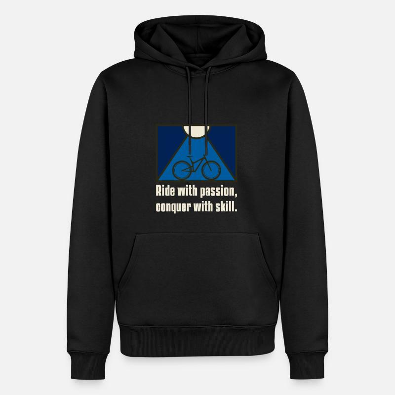 Ride with passion, conquer with skill. - Männer Premium Bio Hoodie - Schwarz