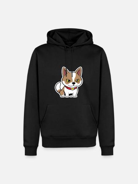 Little Dog Brown Outlined - Men’s Premium Organic Hoodie - black