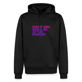 Something Going On At The Moment - Men’s Premium Organic Hoodie - black - Front - Nico (187cm)