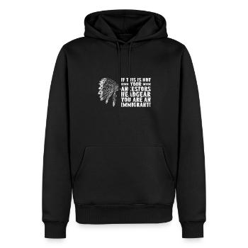 Proud Indigenous People Native American's Day - Männer Premium Bio Hoodie - Schwarz - Vorne - Nico (187cm)