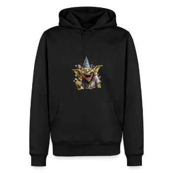 LOL Korrigan - Sweat à capuche Premium bio Homme - noir - Devant - Nico (187cm)