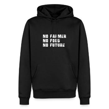 Farmer Rétro Vie Rurale Paysan Cadeau Dire - Sweat à capuche Premium bio Homme - noir - Devant - Nico (187cm)