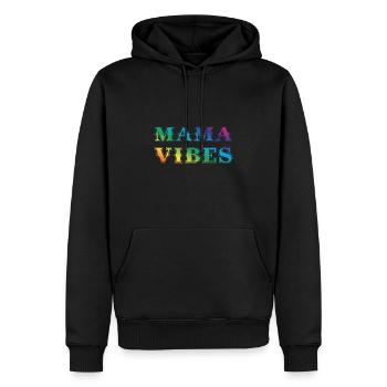Mama Vibes - Männer Premium Bio Hoodie - Schwarz - Vorne - Nico (187cm)