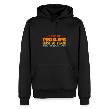 Math Teacher Pun Master Problem - Männer Premium Bio Hoodie - Schwarz - Vorne - Nico (187cm)