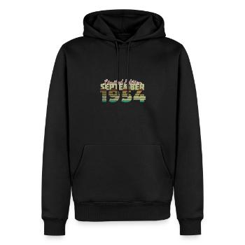 70e anniversaire édition limitée (SCR) 09/1954 - Sweat à capuche Premium bio Homme - noir - Devant - Nico (187cm)