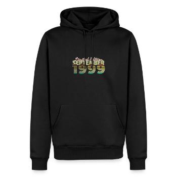 25e anniversaire édition limitée (SCR) 09/1999 - Sweat à capuche Premium bio Homme - noir - Devant - Nico (187cm)