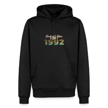 33e anniversaire Édition limitée (SCR) 06/1992 - Sweat à capuche Premium bio Homme - noir - Devant - Nico (187cm)