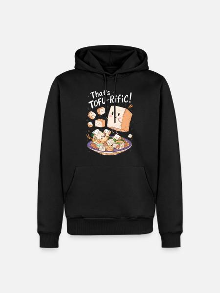 Tofu Lustiges - Männer Premium Bio Hoodie - Schwarz