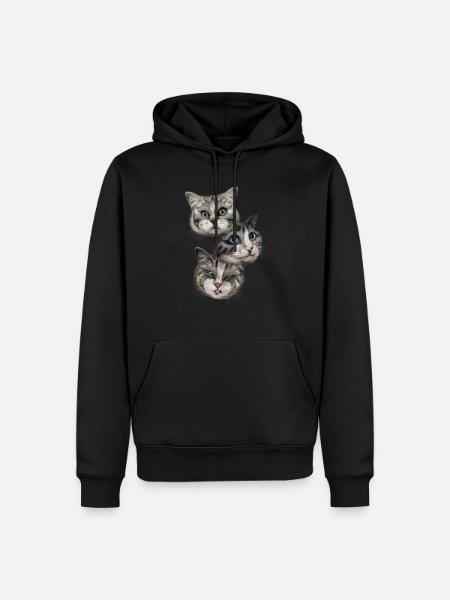 KISSES - Men’s Premium Organic Hoodie - black