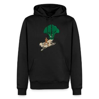 Endgegner Brokkoli - Männer Premium Bio Hoodie - Schwarz - Vorne - Nico (187cm)