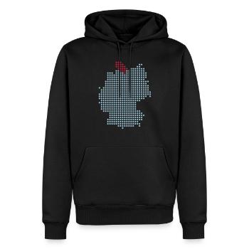 Schleswig-Holstein - Kiel et Lübeck - Sweat à capuche Premium bio Homme - noir - Devant - Nico (187cm)