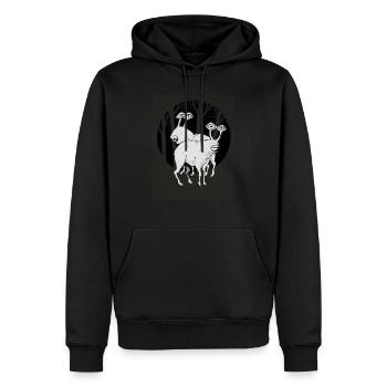 Wood Wild Animals - Sweat à capuche Premium bio Homme - noir - Devant - Nico (187cm)