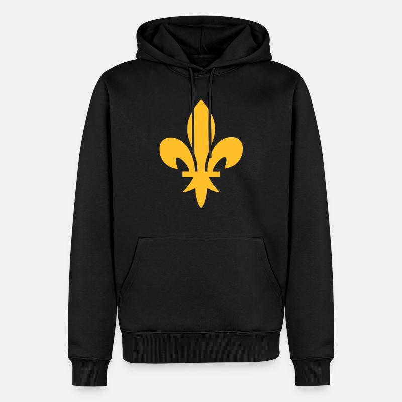 Fleur de lys - Sweat à capuche Premium bio Homme - noir