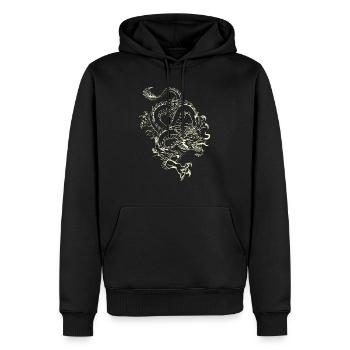 dragon chinois 21 by DK - Sweat à capuche Premium bio Homme - noir - Devant - Nico (187cm)