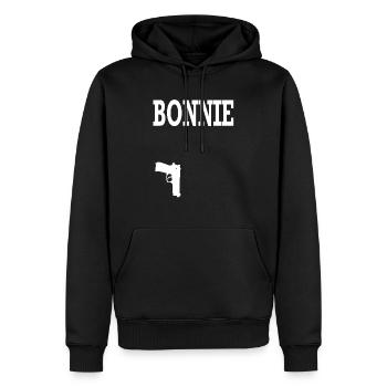 Bonnie 187 gun gangster couple couple love - Men’s Premium Organic Hoodie - black - Front - Nico (187cm)