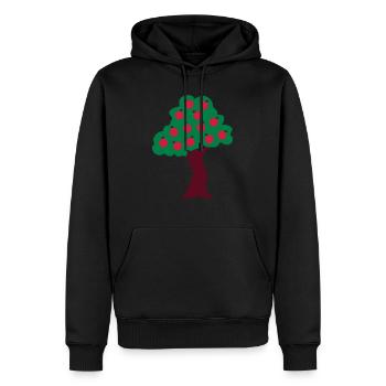 ♥ټApple Tree-Eat More Awesome Fruitټ♥ - Men’s Premium Organic Hoodie - black - Front - Nico (187cm)