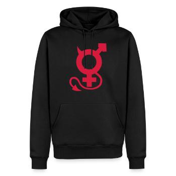 Mann Sex-Symbol Frau freches Teufel - Männer Premium Bio Hoodie - Schwarz - Vorne - Nico (187cm)