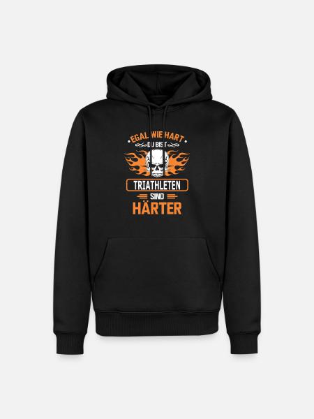triathleten - Männer Premium Bio Hoodie - Schwarz
