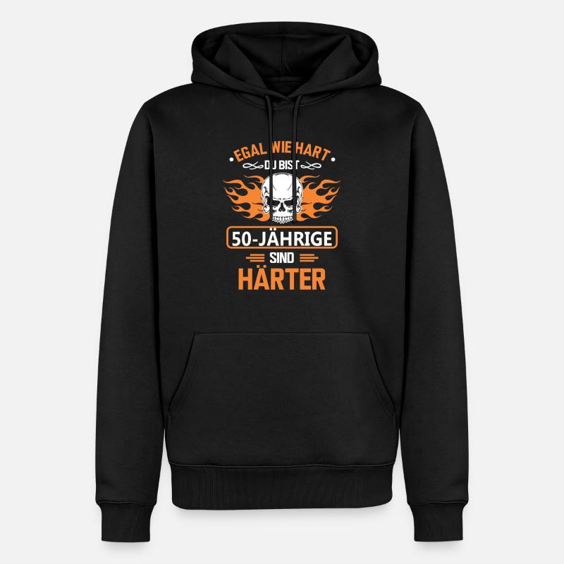 50jaehrige - Männer Premium Bio Hoodie - Schwarz
