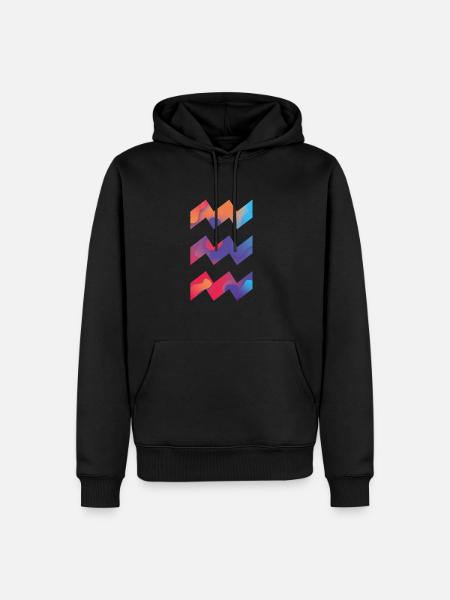 Eindhoven logo kleur 2021 vibes festival - Mannen Premium Bio hoodie - zwart