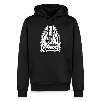 Cocker Spaniel - Men’s Premium Organic Hoodie - black - Front - Nico (187cm)