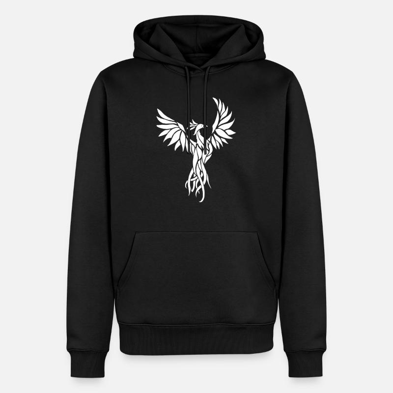 whitephoenix - Sweat à capuche Premium bio Homme - noir