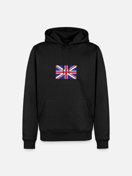 Union Jack 🇬🇧 / flag of the United Kingdom - Men’s Premium Organic Hoodie - black