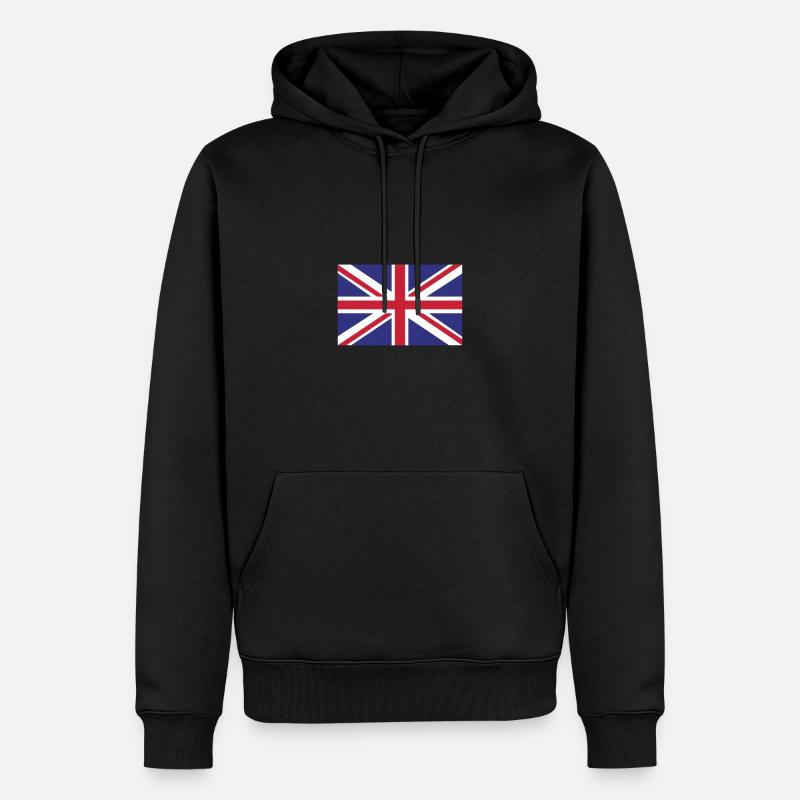Union Jack 🇬🇧 / drapeau du Royaume-Uni - Sweat à capuche Premium bio Homme - noir
