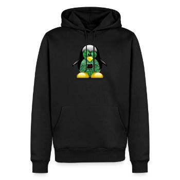 spider-linux - Männer Premium Bio Hoodie - Schwarz - Vorne - Nico (187cm)