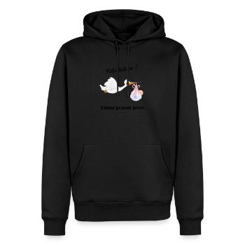 Futur grand pere - Sweat à capuche Premium bio Homme - noir - Devant - Nico (187cm)