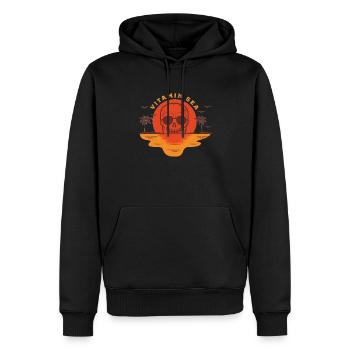 Vitamine Sea - Sweat à capuche Premium bio Homme - noir - Devant - Nico (187cm)