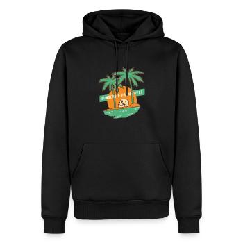 Sunsets &Palm trees - Sweat à capuche Premium bio Homme - noir - Devant - Nico (187cm)