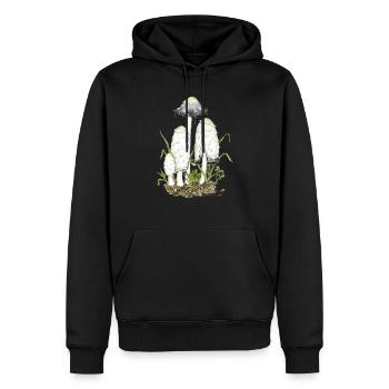 Schopf-Tintlinge, Pilz des Jahres 2024 - Männer Premium Bio Hoodie - Schwarz - Vorne - Nico (187cm)
