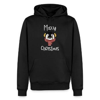 Weihnachtspinguin - Männer Premium Bio Hoodie - Schwarz - Vorne - Nico (187cm)