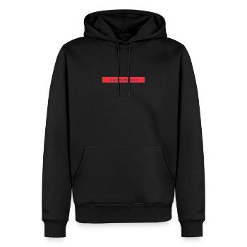 Chicken Tee - Men’s Premium Organic Hoodie - black - Front - Nico (187cm)