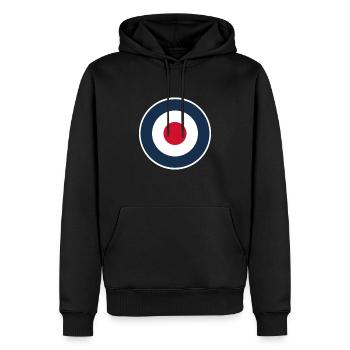 Nous sommes des mods - Sweat à capuche Premium bio Homme - noir - Devant - Nico (187cm)
