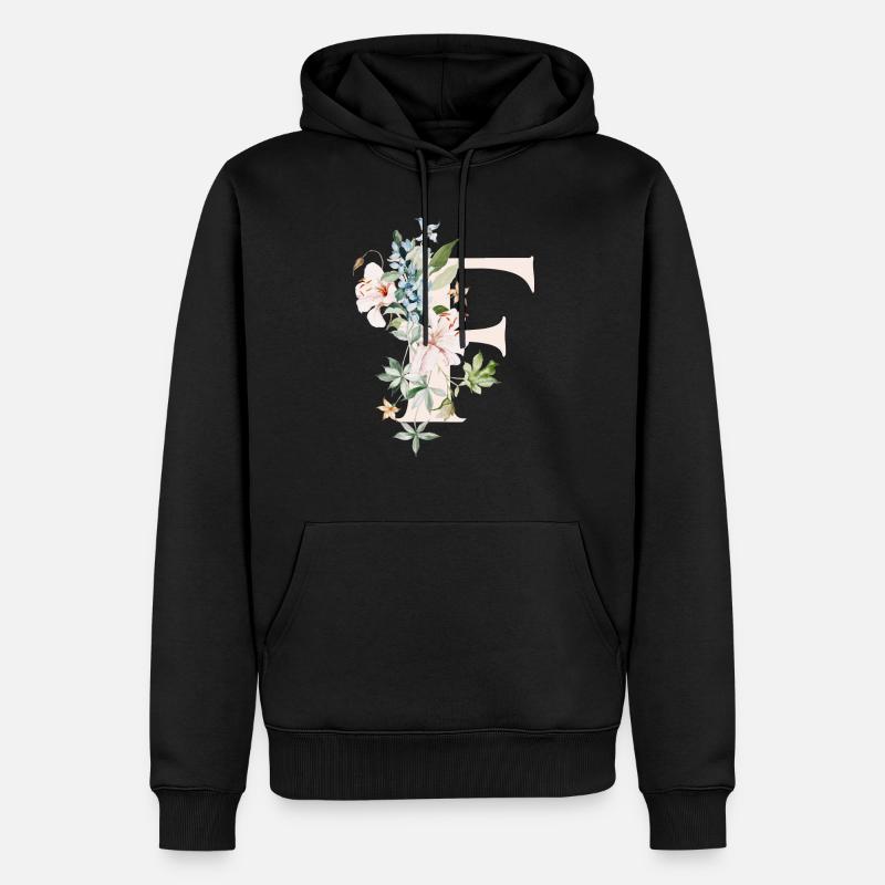 F - Männer Premium Bio Hoodie - Schwarz