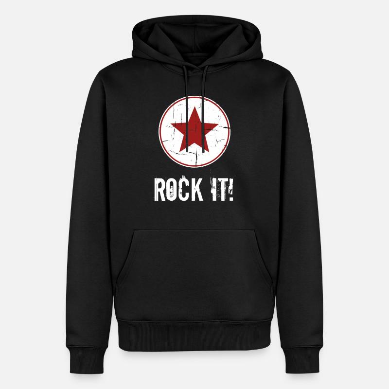 Rock It! Punk Rock Geschenk - Männer Premium Bio Hoodie - Schwarz